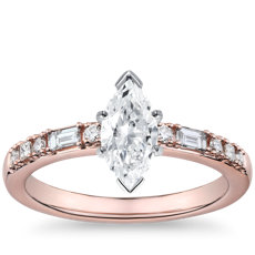  Dot Dash Diamond Engagement Ring in 14k Rose Gold (0.23 ct. tw.)